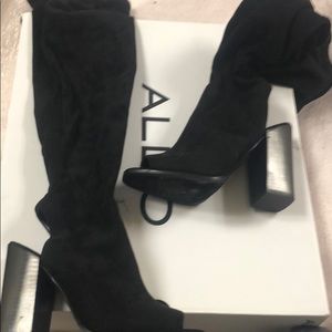 Aldo over knee peep toe boots
